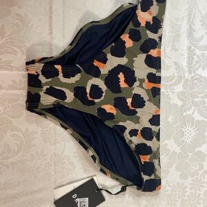 DKNY Camouflage and Orange Bikini Bottom
